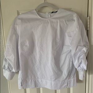 White linen blouse